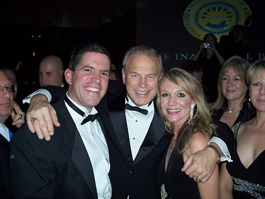 Mayor Dean DePiero , Governor Ted Strickland, and Kathleen Cochrane at the Governor's Inaugural Ball in January 2007.
