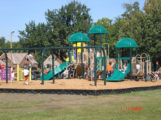 With the support of Mayor DePiero, the new playground was conceived by former Ward 8 Councilman Anthony Zielinski and funded through the efforts of non-profit Parma Area Redevelopment Corp, Wal-Mart and Parmatown Mall.