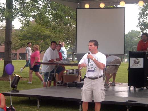 As the host city Mayor, Dean addressed the crowd at Tri-C during the 2006 American Cancer Society Relay For Life, held July 14 through 15.